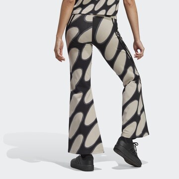 ADIDAS SPORTSWEAR Flared Workout Pants 'Adidas x Marimekko Future Icons' in Brown