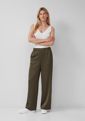 Wide Leg Pantalon s.Oliver BLACK LABEL en vert