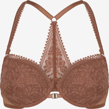 LingaDore Push-up Bra in Brown: front