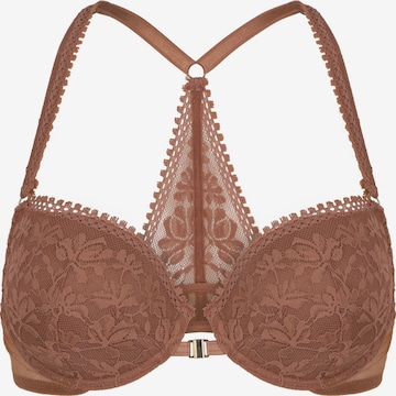 LingaDore Push-up Bra in Brown: front