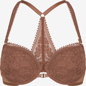 Push-up Soutien-gorge LingaDore en marron : devant