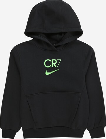 NIKE Athletic Sweatshirt 'CR7 CLUB FLEECE' in Black: front