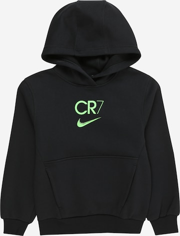 NIKE Sports sweatshirt 'CR7 CLUB FLEECE' in Black: front