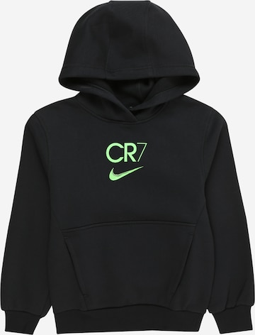 Sweat de sport 'CR7 CLUB FLEECE' NIKE en noir : devant