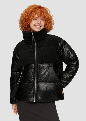 QS Winterjas in Zwart: voorkant