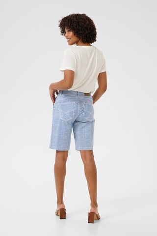 Regular Pantalon 'Berta' Cream en bleu