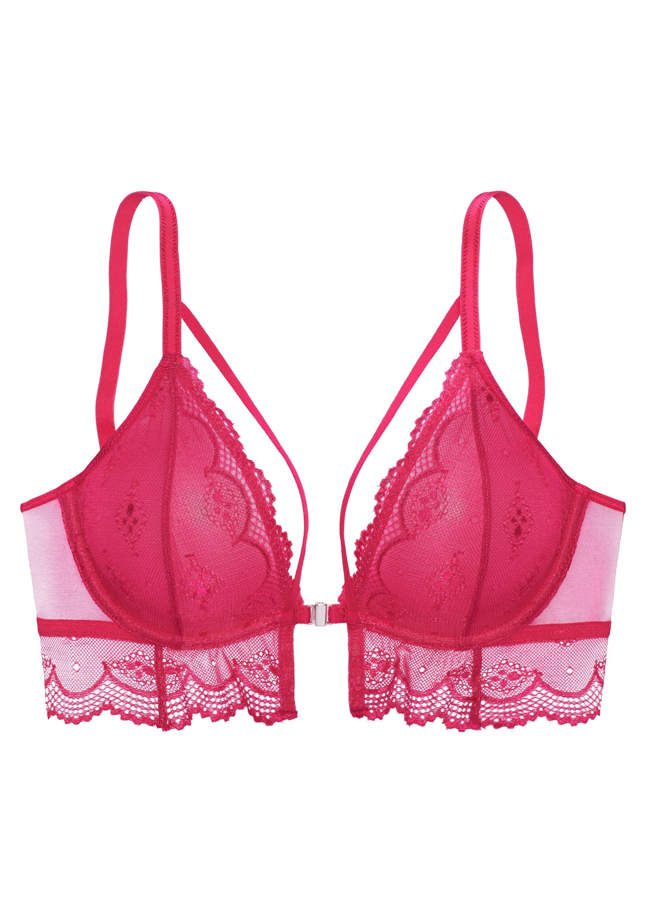 LASCANA Треугольник Бюстгальтер в Ярко-розовый: спереди