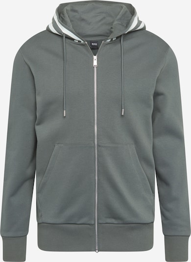 BOSS Sweatvest 'Seeger' in de kleur Kaki / Wit, Productweergave