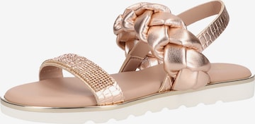 SCAPA Strap Sandals in Gold: front