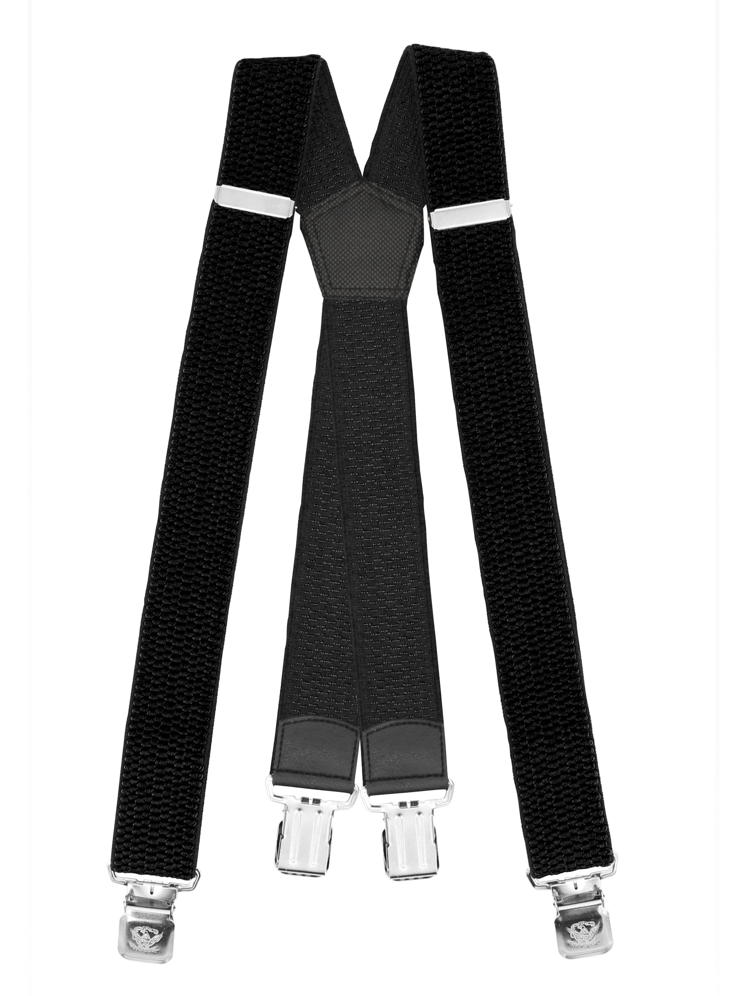 Fabio Farini Suspenders 'X Form' in Black: front