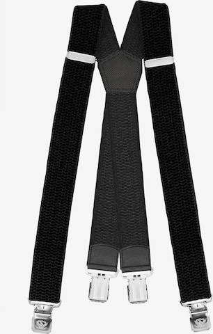 Fabio Farini Hosenträger 'X Form' in Schwarz: Vorderseite