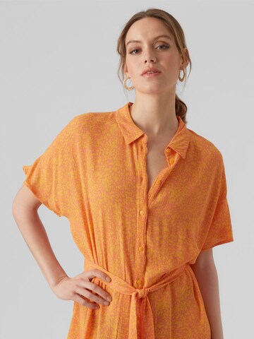 VERO MODA Shirt Dress in Orange