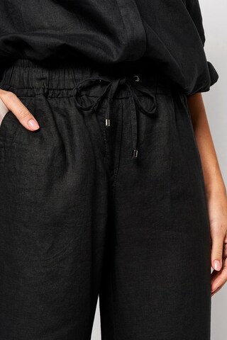 TONI Wide leg Broek in Zwart
