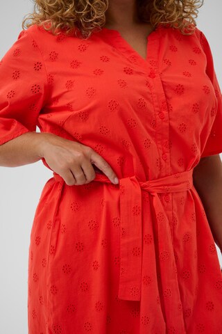 KAFFE CURVE Kleid in Rot