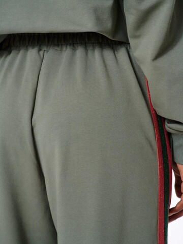 Blue Shadow Wide leg Pants in Green