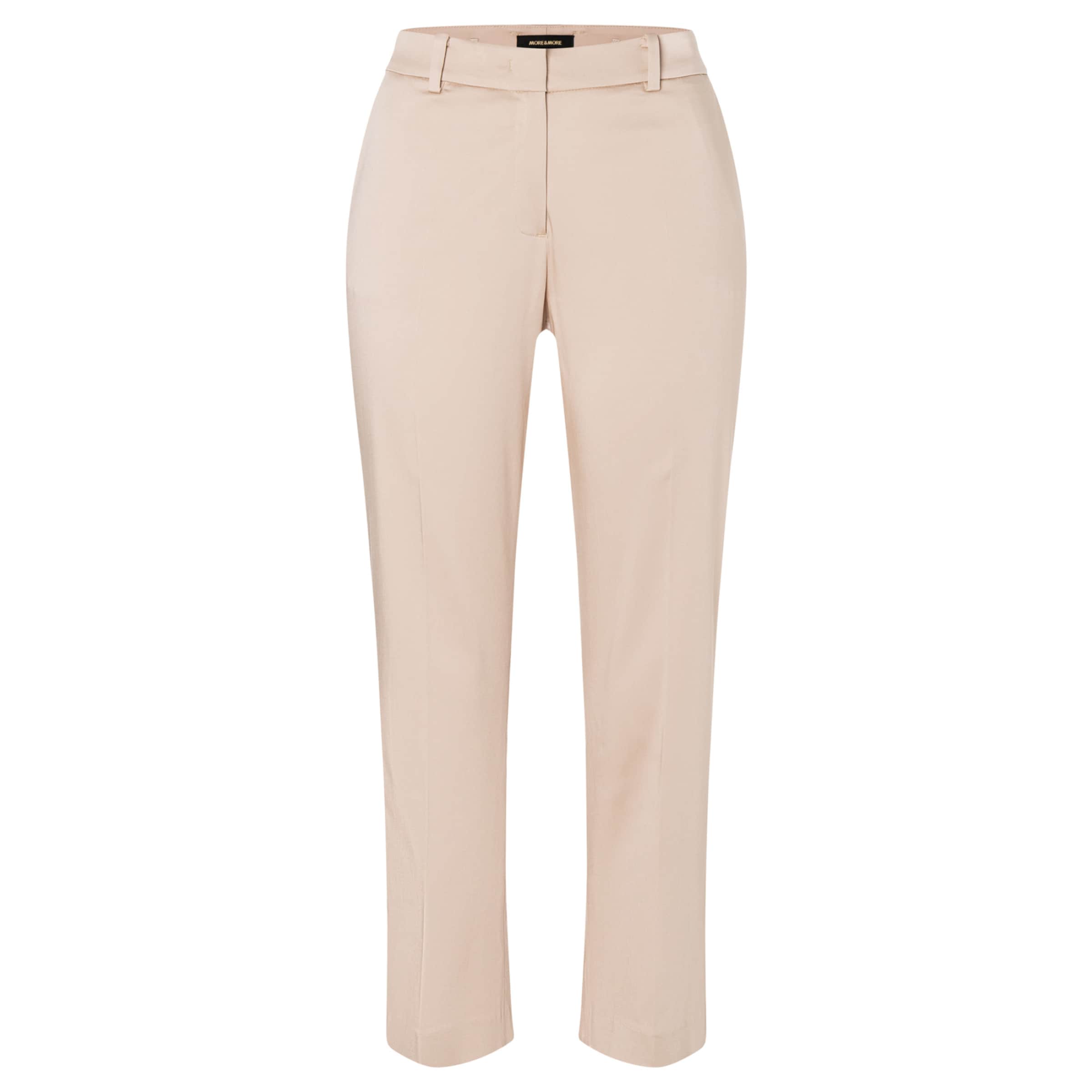 smėlio MORE & MORE Standartinis Kelnės su kantu: priekis