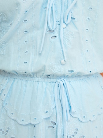 Robe d’été love & roses en bleu