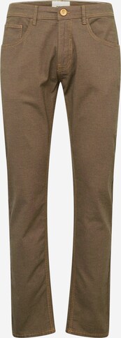 Coupe slim Pantalon chino BLEND en marron : devant