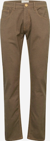 Coupe slim Pantalon chino BLEND en marron : devant