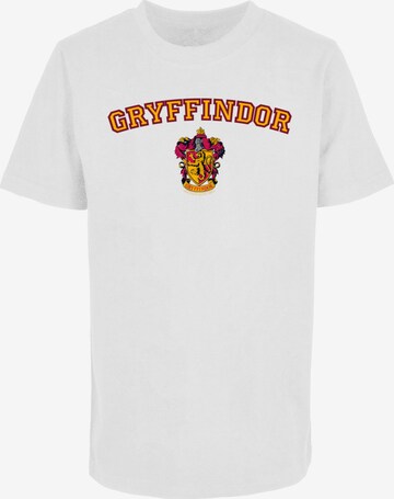ABSOLUTE CULT Shirt 'Harry Potter - Hogwarts Gryffindor Crest' in Wit: voorkant