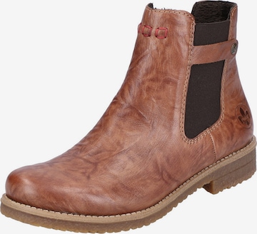 Chelsea Boots Rieker en marron : devant