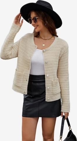Yesfashion Strickjacke in Beige: Vorderseite