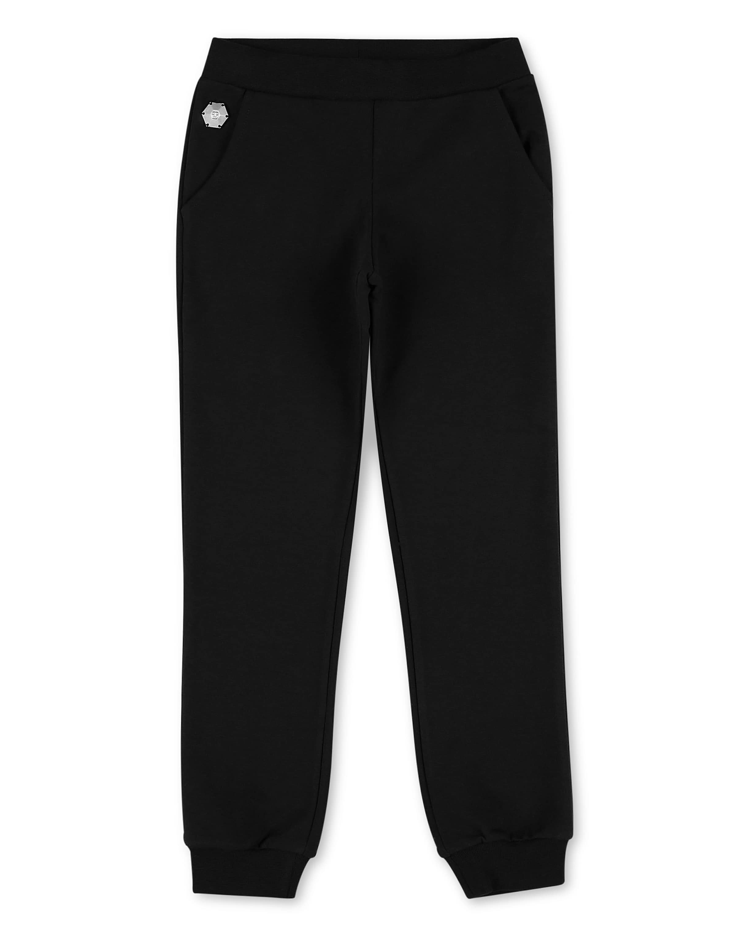 Philipp Plein Tapered Hose 'Iconic' in Schwarz: Vorderseite
