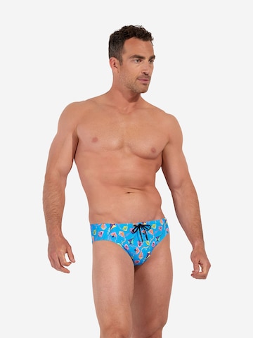 HOM Badehose ' Swim Mini Briefs Lido ' in Blau: Vorderseite