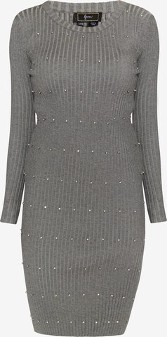 faina Knitted dress in Grey: front