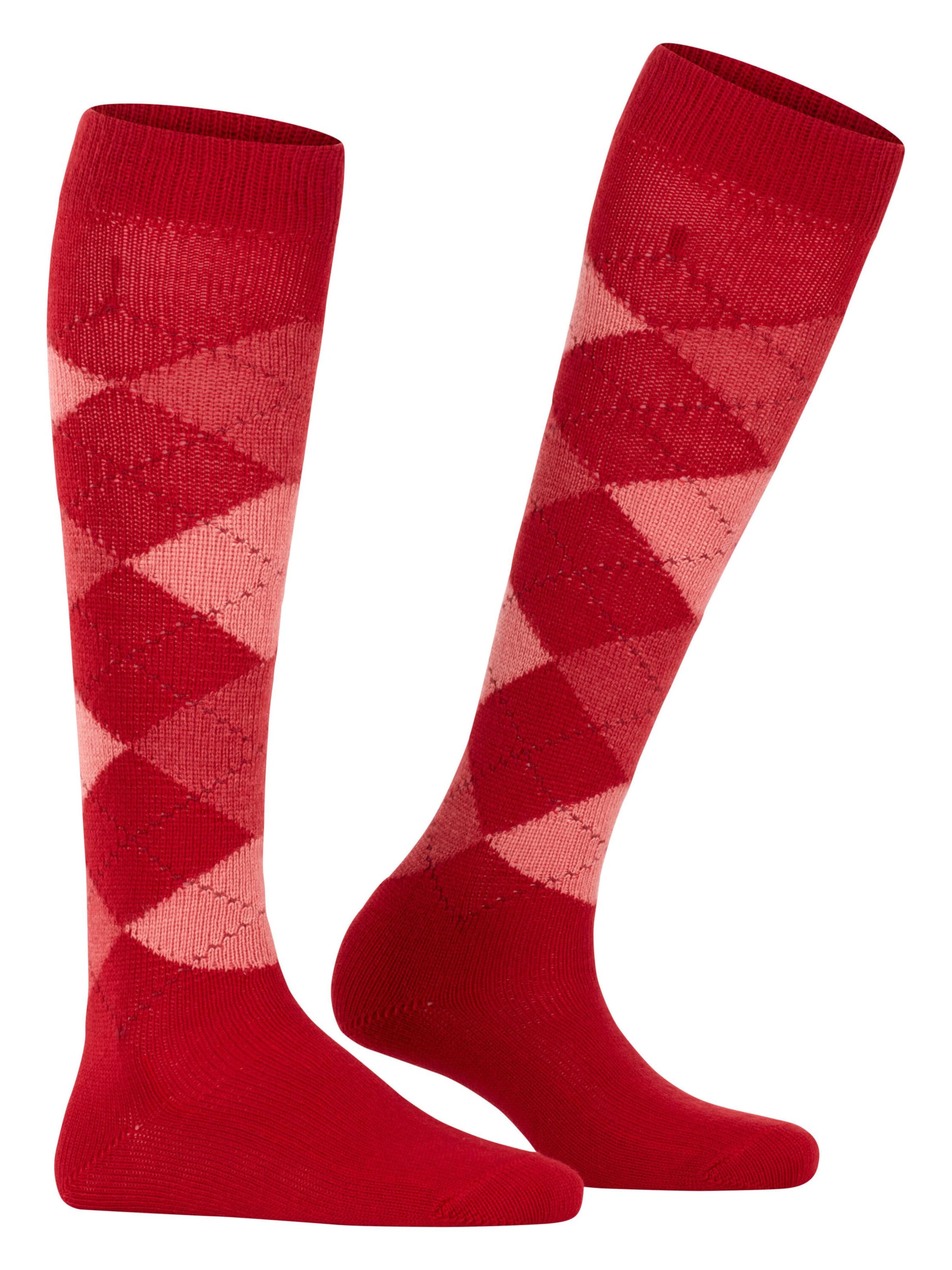 BURLINGTON Overknee Strümpfe 'Whitby'‌‌‌‌‌‌‌‌ in Rot