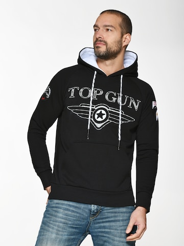 TOP GUN Sweatshirt in Schwarz: Vorderseite