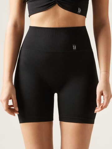CALZEDONIA Skinny Pants in Black: front