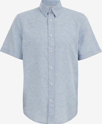 WE Fashion Button Up Shirt in Blue: front