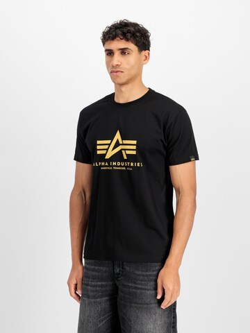 ALPHA INDUSTRIES Tričko – černá: přední strana