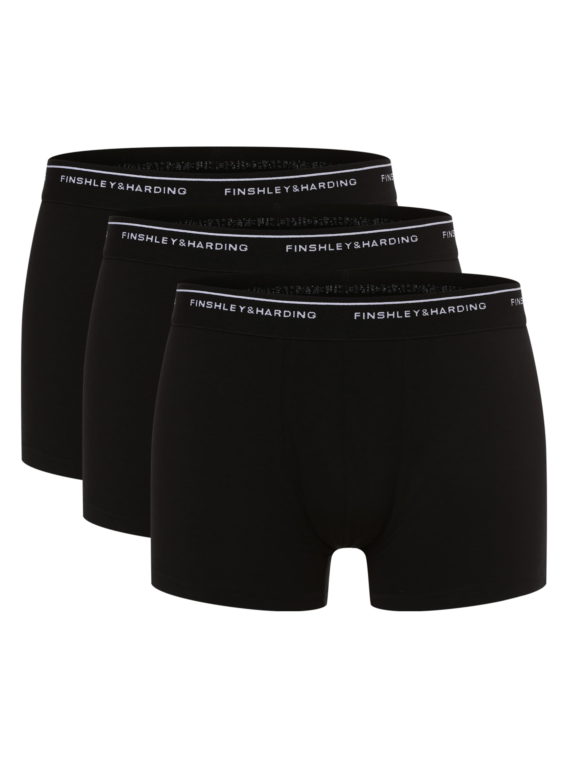 Finshley & Harding Boxershorts in Zwart: voorkant