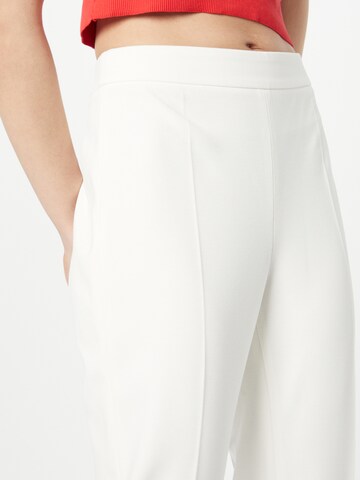 BOSS Regular Trousers with creases 'TILUNARA' in White