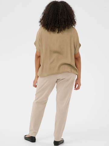 KAFFE CURVE Bluse 'KCAmi Stanley' in Beige
