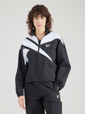 Reebok Prehodna jakna | črna barva: sprednja stran