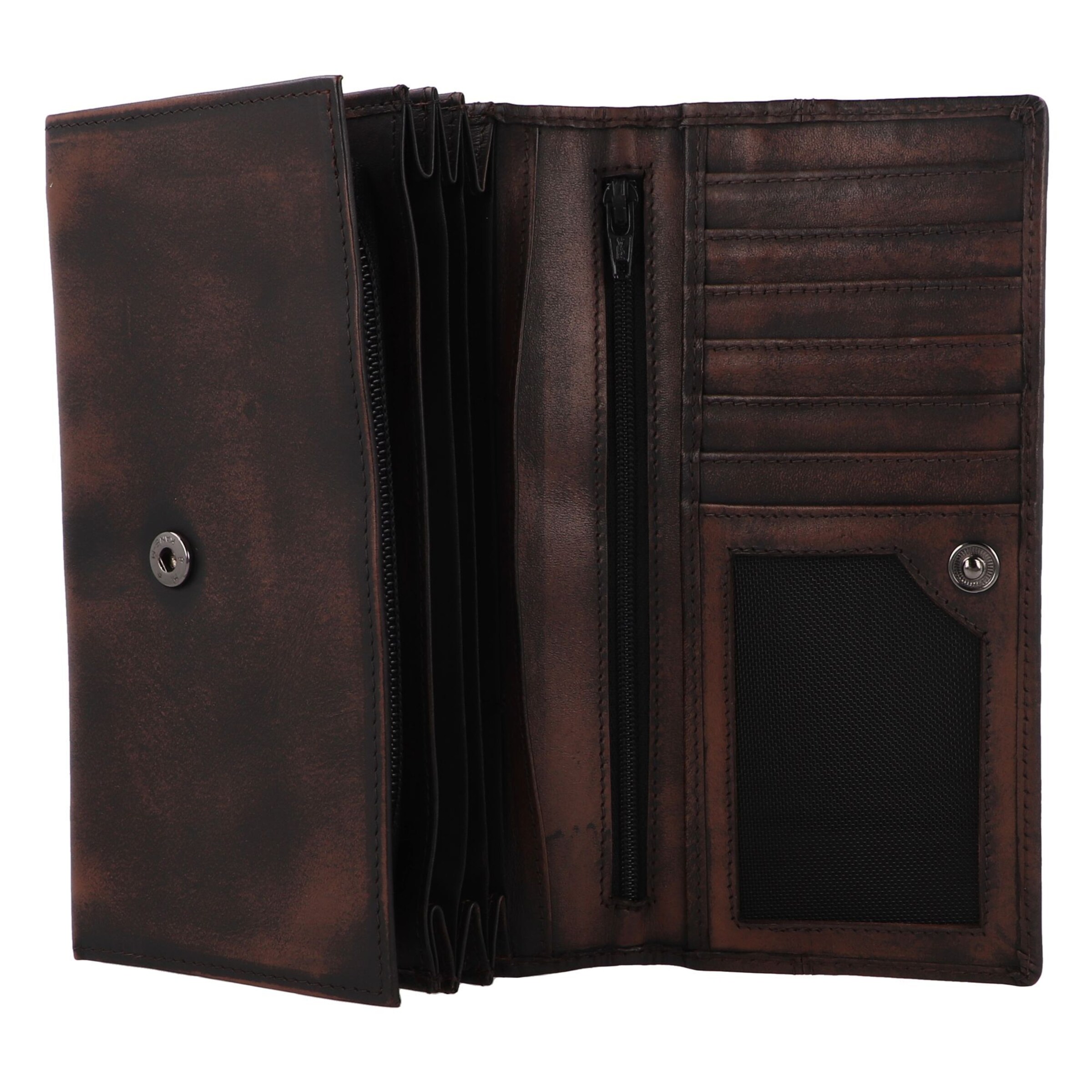 GREENBURRY Wallet 'Destressed' in Brown
