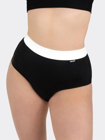 MYLILY Bikini Bottoms 'Perioden Bikini Hose High Waist' in Black: front