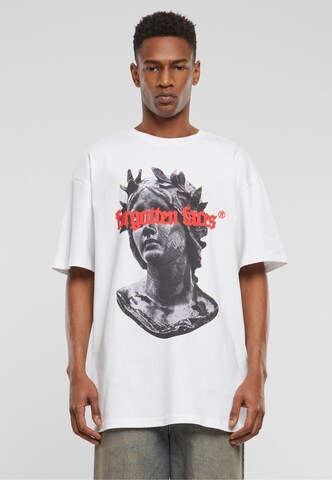 T-Shirt 'Fading Logo Statue' Forgotten Faces en blanc : devant