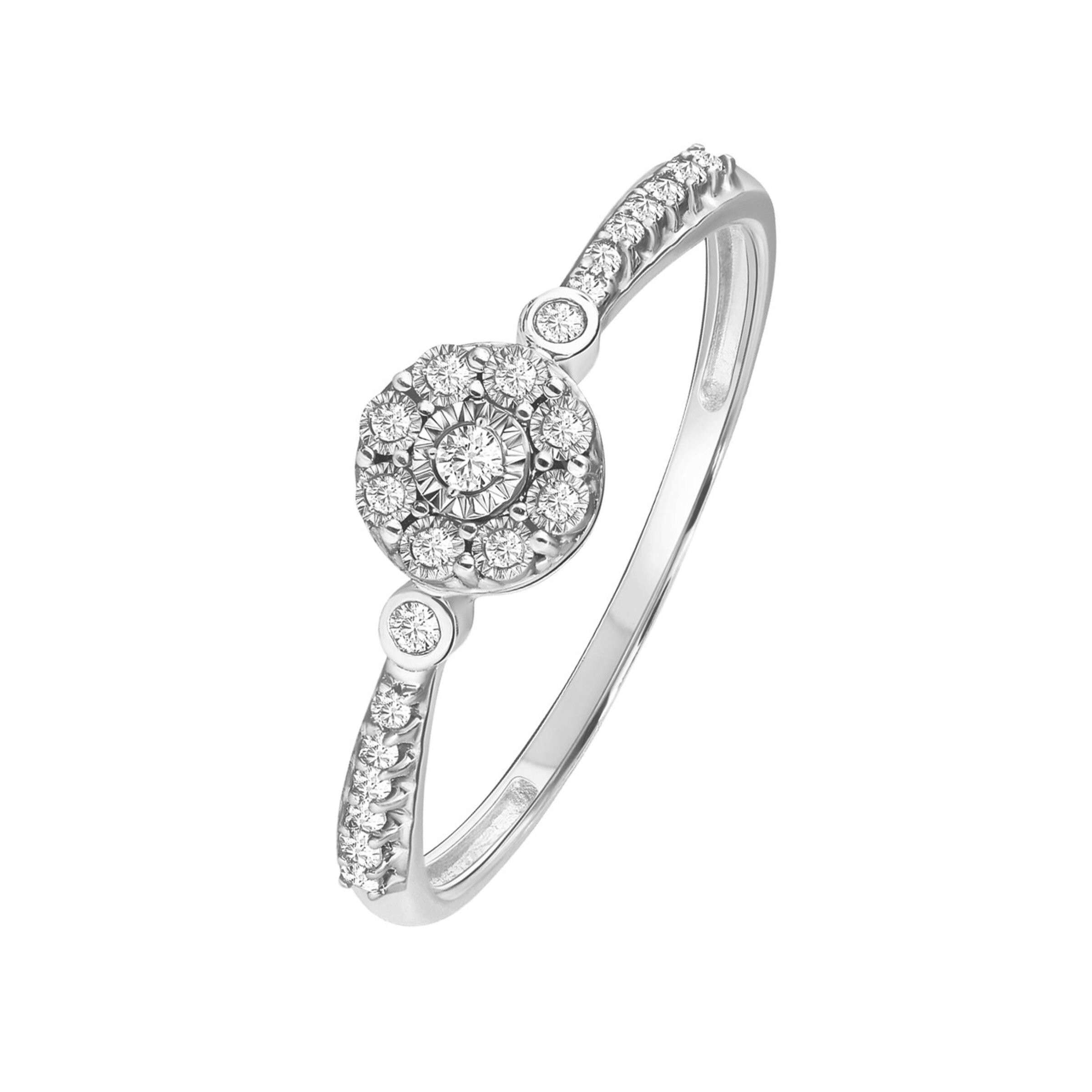 Lucardi Ring 'Chic' in Zilver: voorkant