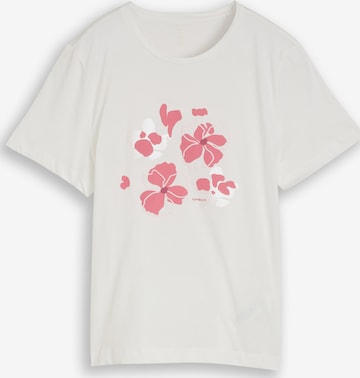 Tricou de la TOM TAILOR pe alb: față