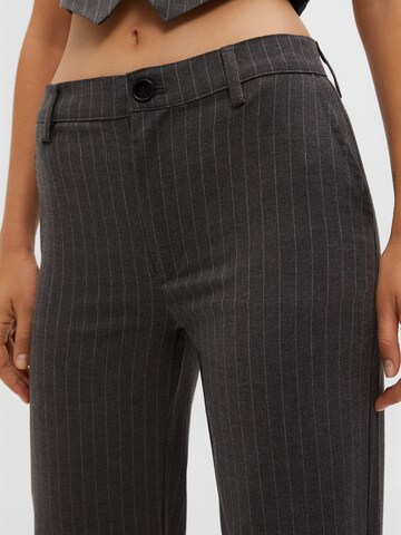 Pull&Bear Wide Leg Hose in Grau