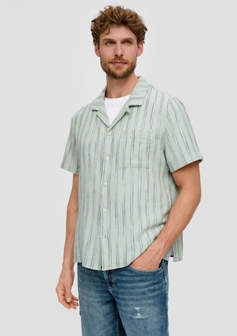 s.Oliver Comfort fit Button Up Shirt in Green: front