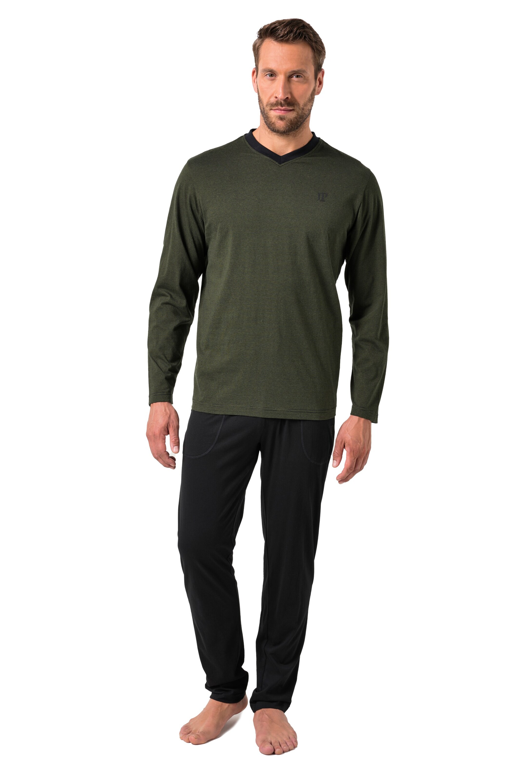 JP1880 Pyjama lang in Groen: voorkant