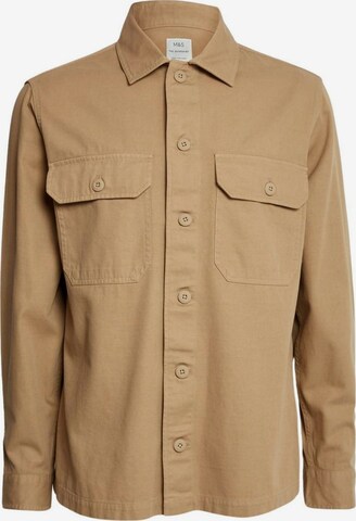 Marks & Spencer Regular fit Tussenjas in Beige: voorkant