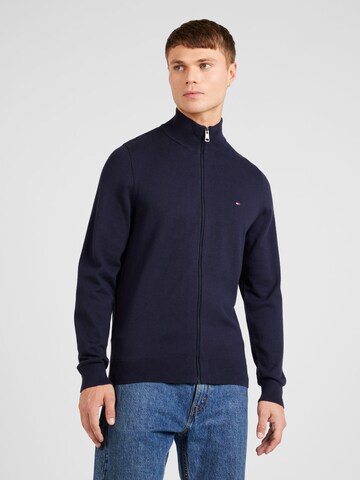 Vestes en maille TOMMY HILFIGER en bleu : devant