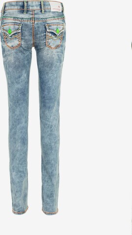 CIPO & BAXX Slimfit Jeans 'Neon' in Blau