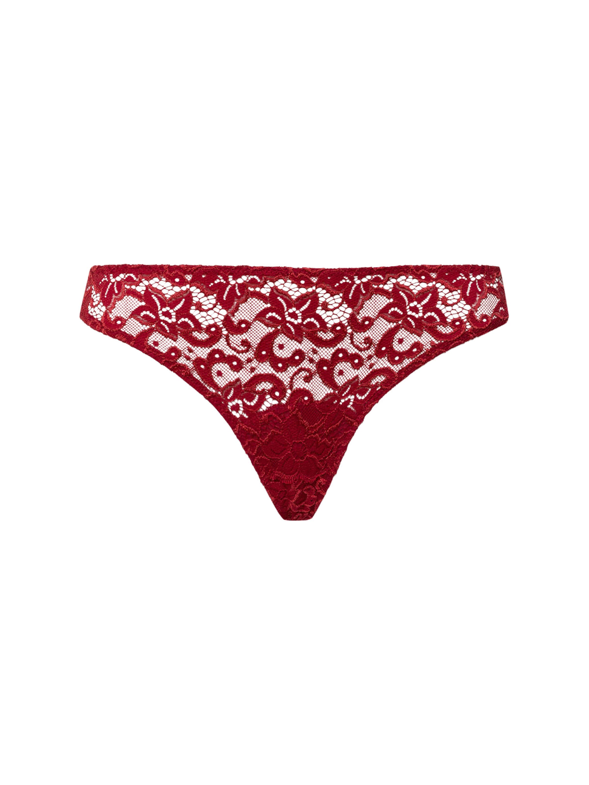 Hanro - Tanga ' Moments ' em vermelho: frente